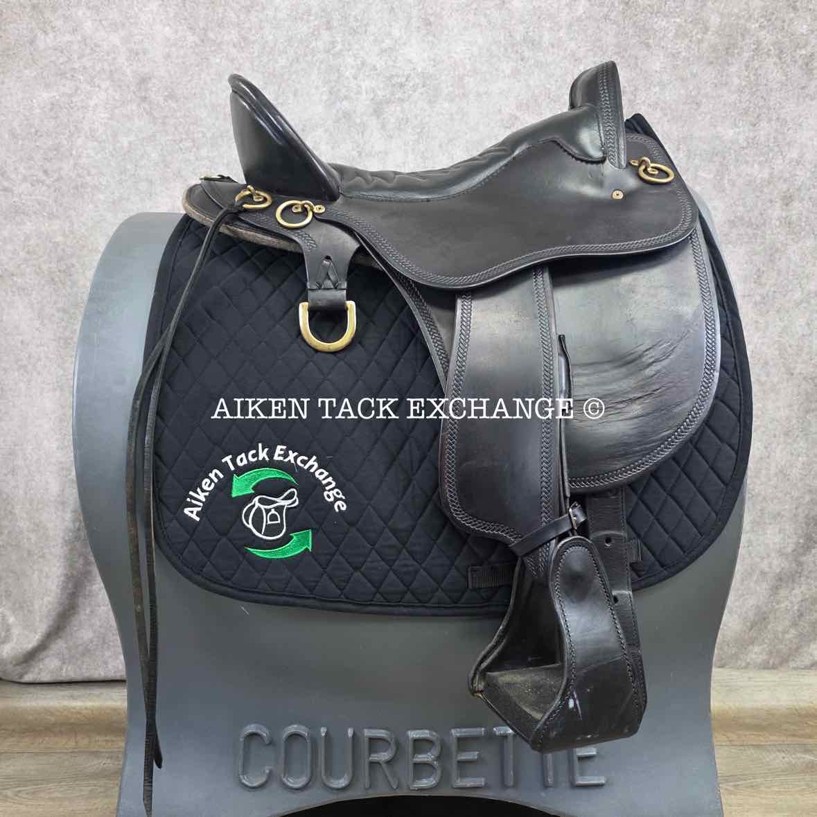 2005 Tucker 146 River Plantation Endurance Saddle, 17.5" Seat, Medium Tree - Semi QH Bars