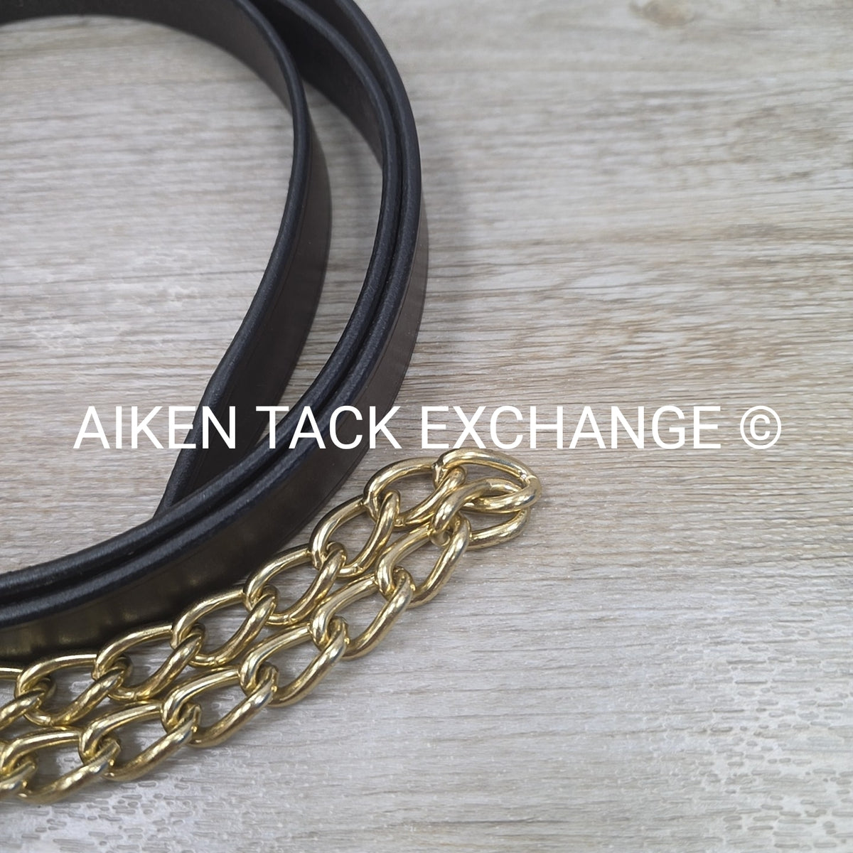 Dover Saddlery Suffolk Leather Lead with Chain