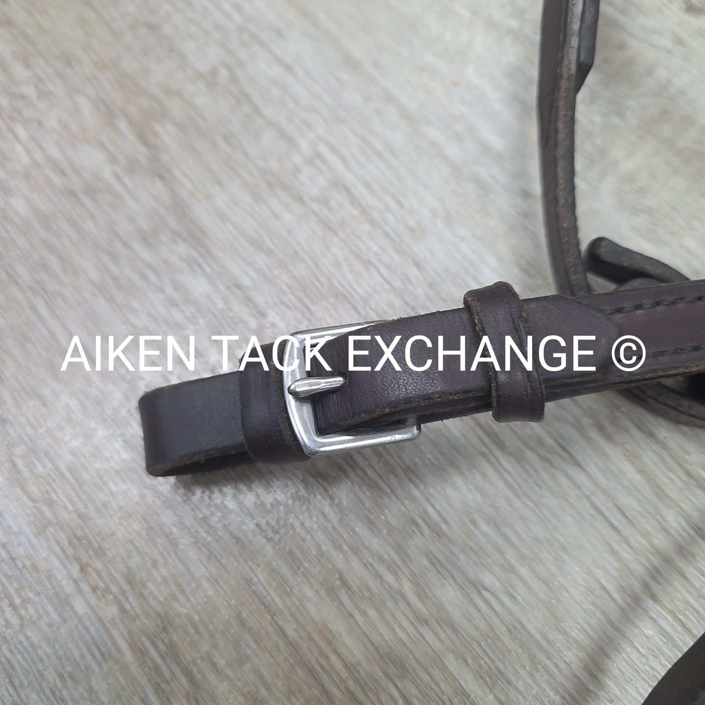 Plain Raised Heavy Duty Bridle, No Reins, Brown, Oversize