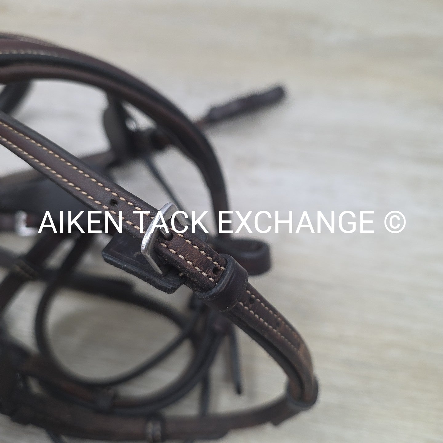 Nunn Finer Arianna Bridle with Halter Ego Bling Browband, No Reins, Brown, Full