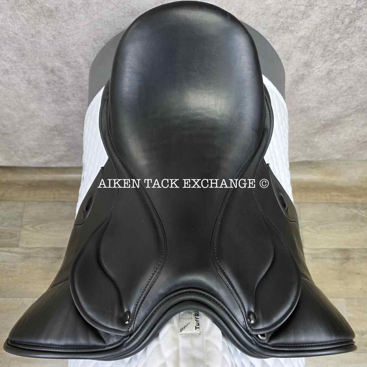 **SOLD** Gullikson Jerger-Genser Dressage Saddle, 17.5" Seat, Extra Short Flap, Wide Tree, Wool Flocked Panels
