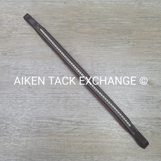 Padded Clincher Browband, Brown, 16"