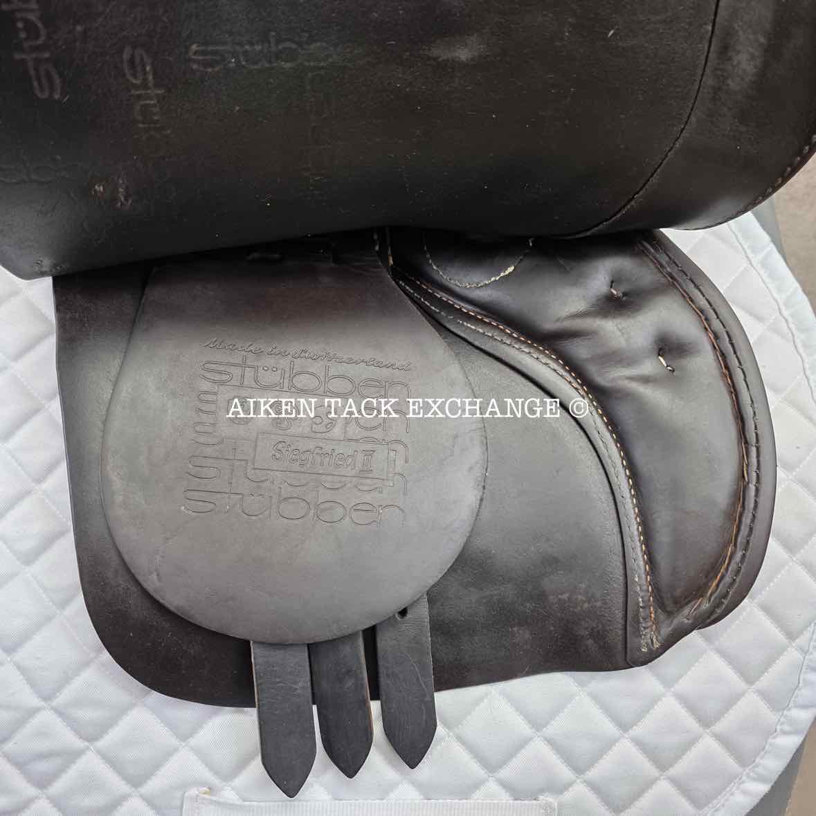Stubben Siegfried II Saddle, 17" Seat, 31cm Tree - MW/W, Wool Flocked Panels