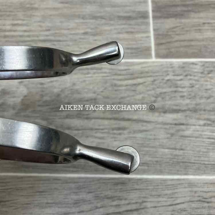 Smooth Disc Rowel Pizza Cutter English Spurs (No Straps; Spurs Only)