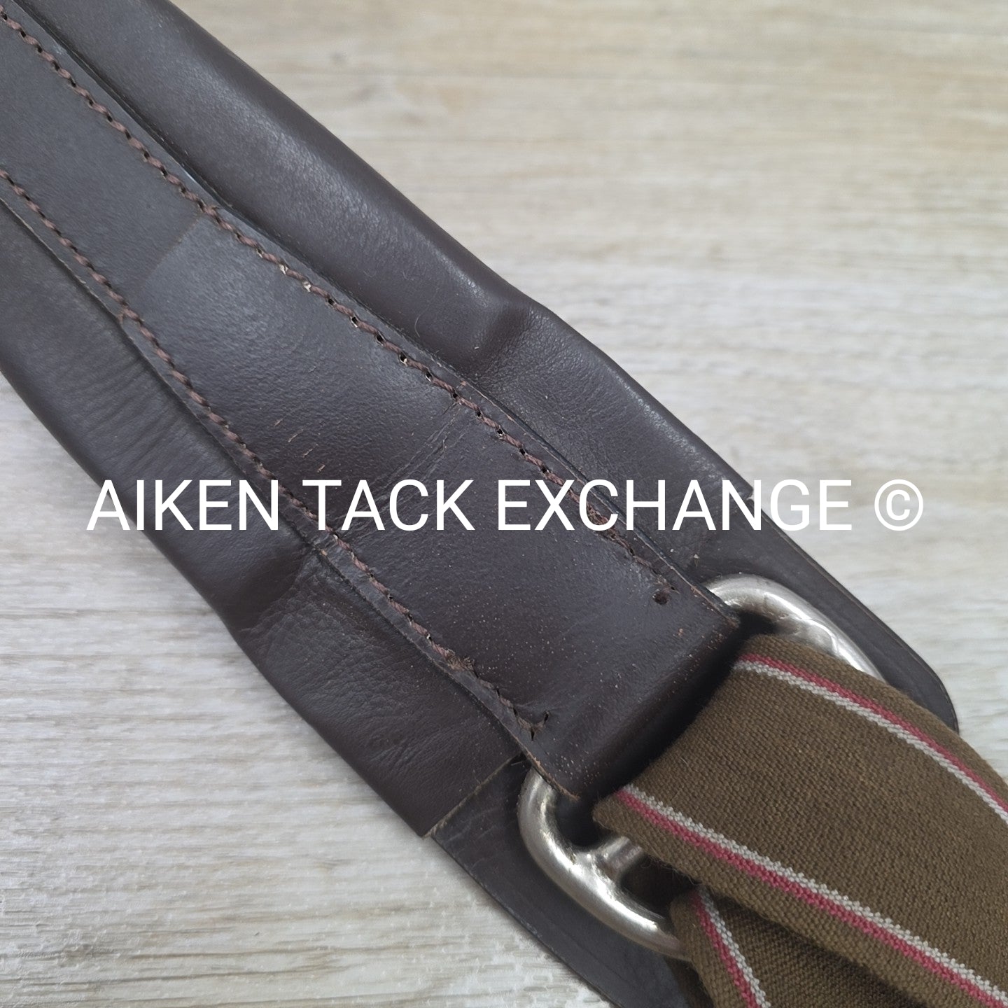 Leather Double End Elastic Equalizer Girth, Brown, 48"