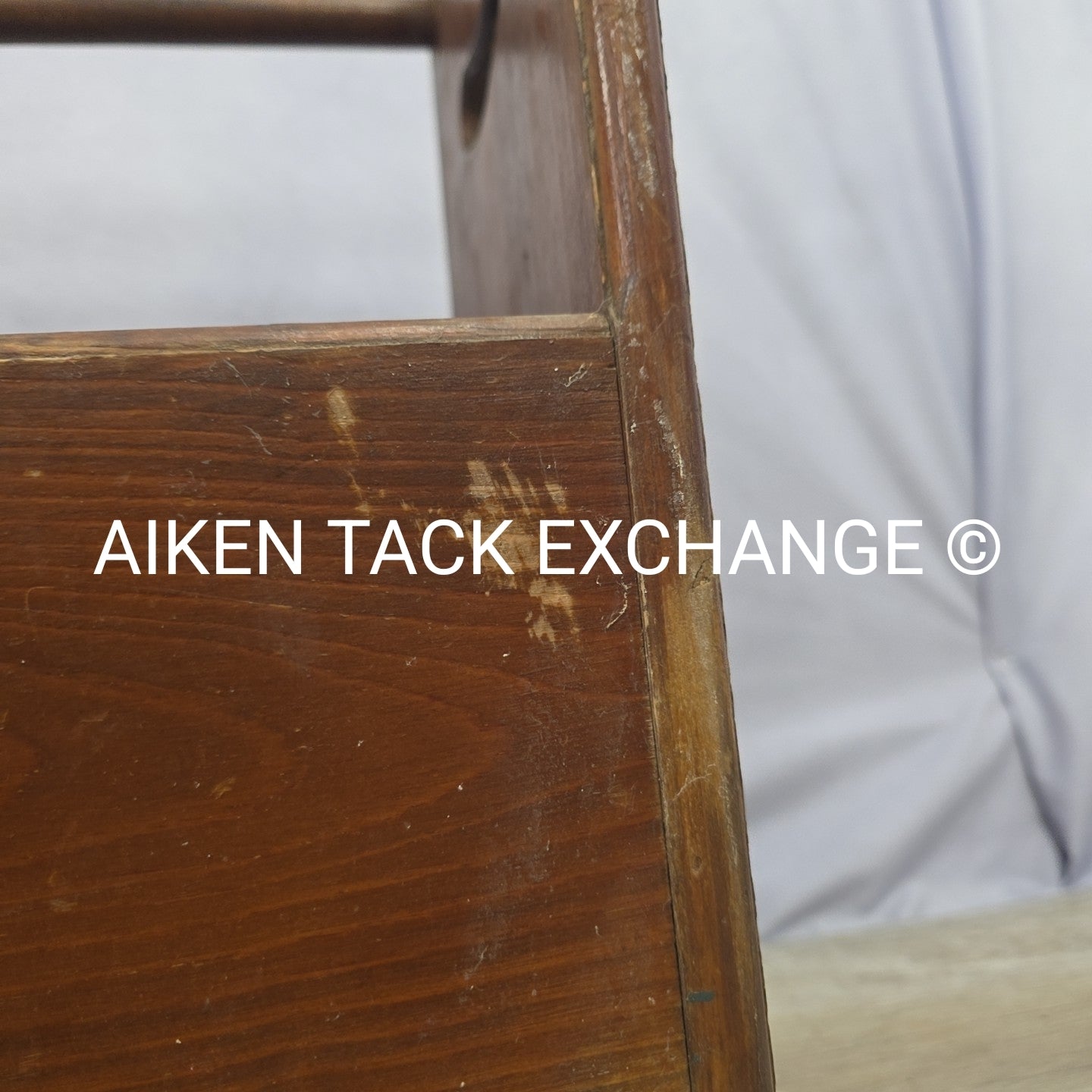 Wood Saddle Stand Tack Box