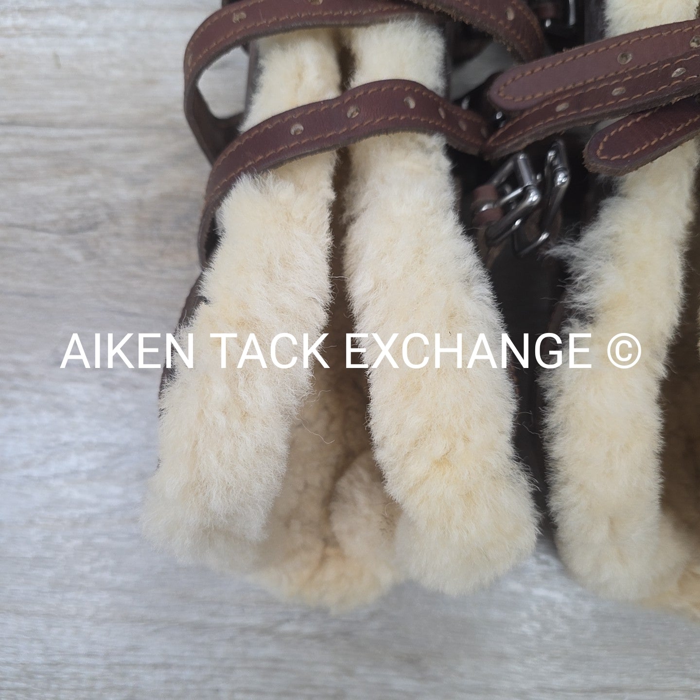 Dover Saddlery Leather Open Front Sheepskin Lined Boots, Size Medium