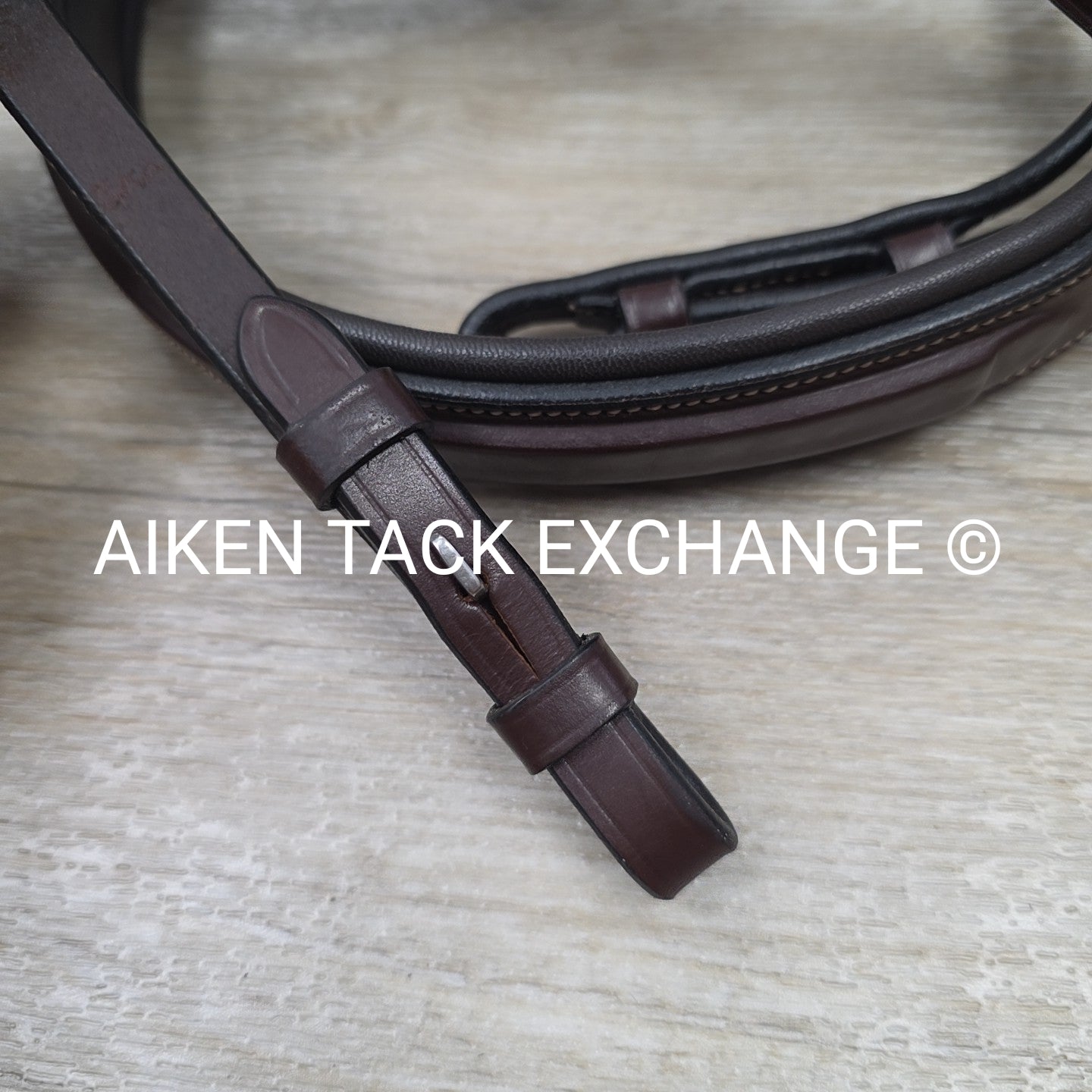 KL Select Red Barn Tryon Hunter Bridle, No Reins, Brown, Oversize