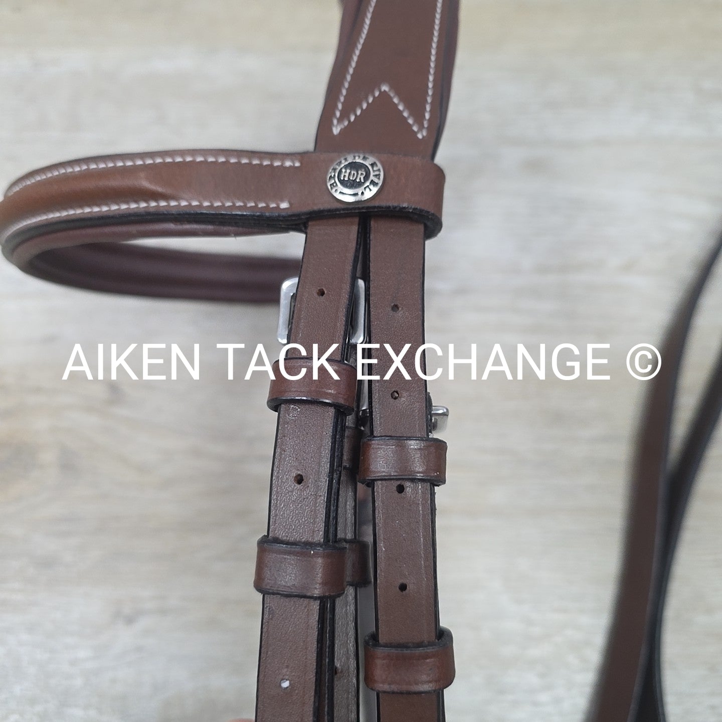 HDR Pro Mono Crown Padded Bridle with Reins, Australian Nut, Size Cob