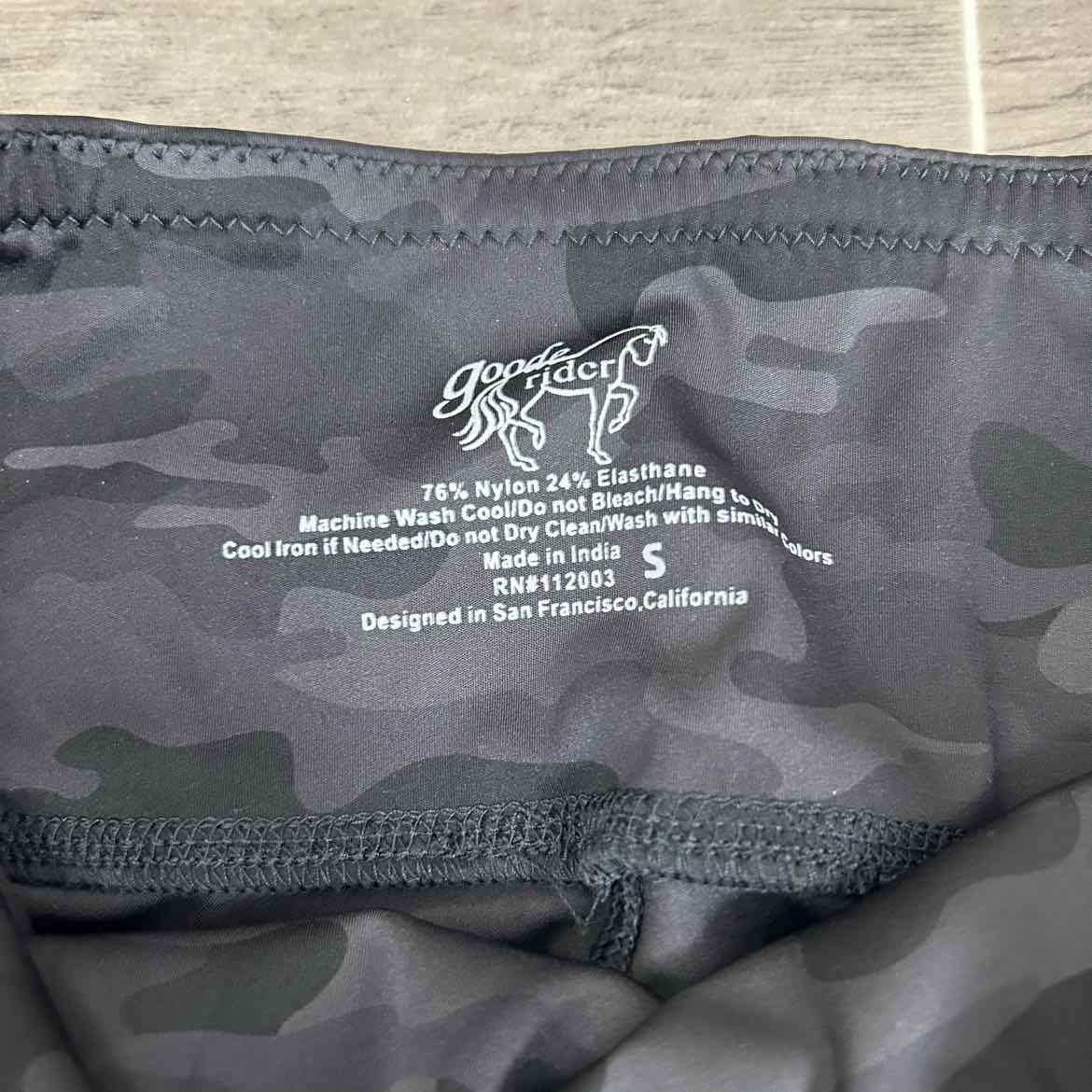 Goode Rider Silicone Grip Full Seat Tights, Size Small