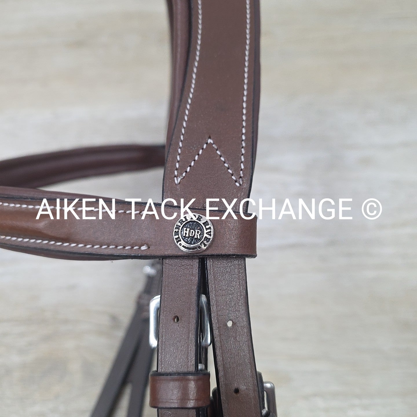 HDR Pro Mono Crown Padded Bridle with Reins, Australian Nut, Size Cob