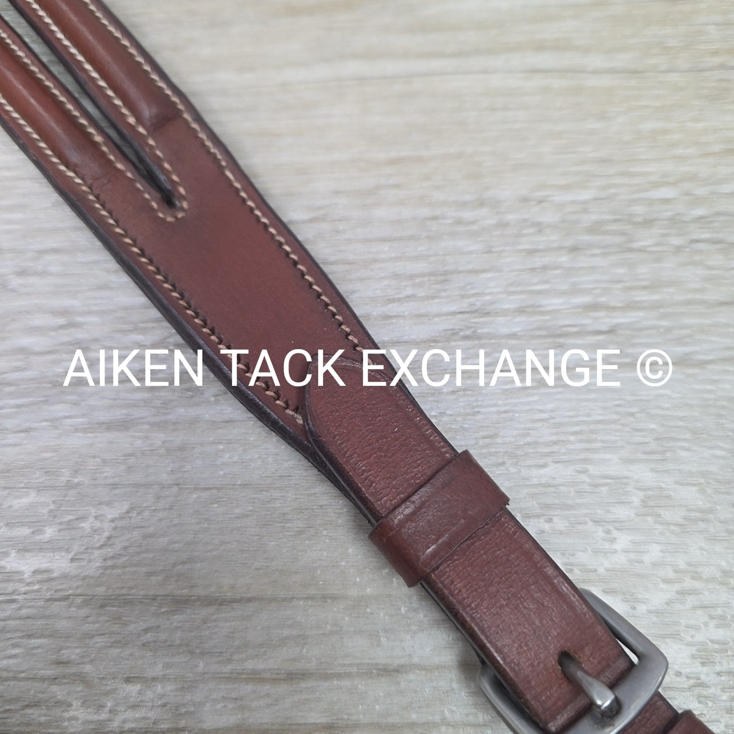 Fancy Stitched Round Raised Running Martingale Attachment, Brown