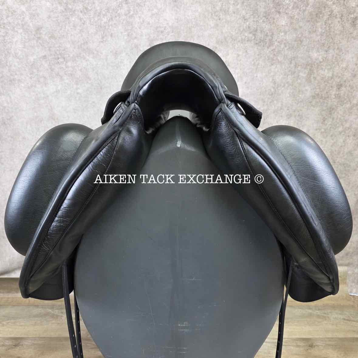 2015 Custom Saddlery Wolfgang Solo Monoflap Dressage Saddle, 17.5" Seat, Adjustable Tree, Wool Flocked Panels