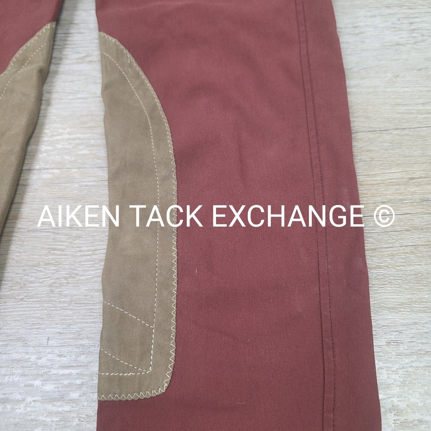 Tailored Sportsman Trophy Hunter Knee Patch Breeches, Redwood, Size 24