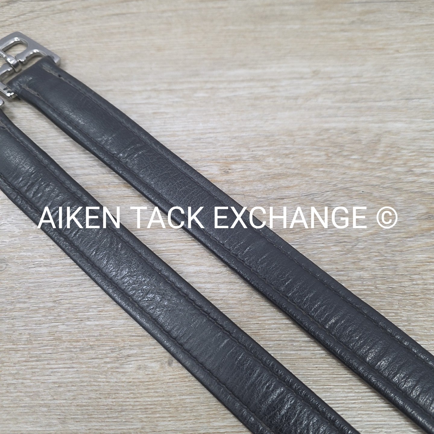 English Stirrup Leathers, Black, 58"