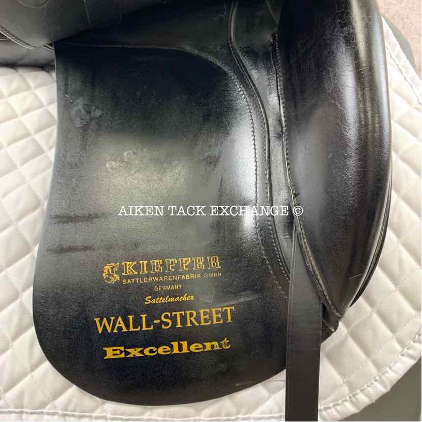 2005 Kieffer Wallstreet Excellent Ulla Salzgeber Dressage Saddle, 17" Seat, Medium Tree, Wool Flocked Panels