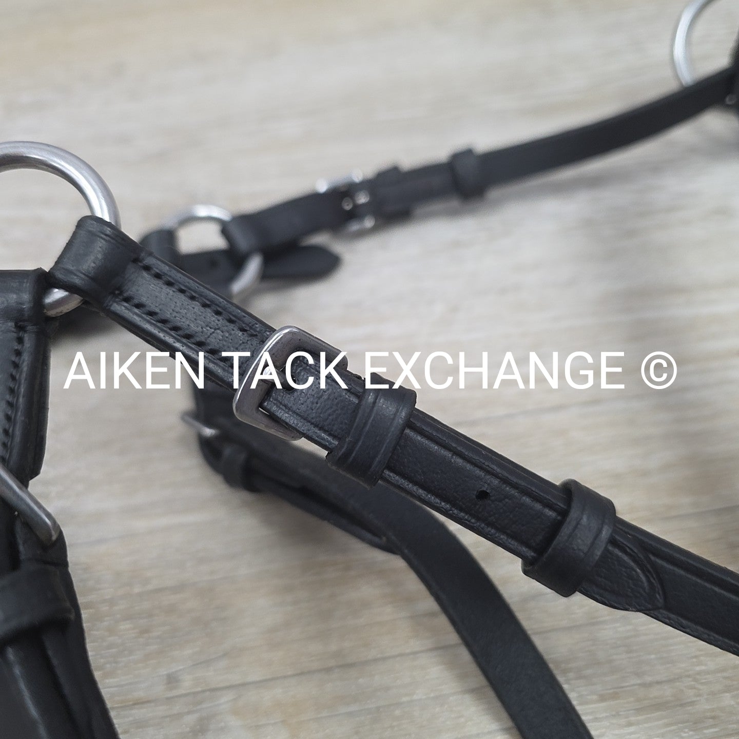 Bitless Bridle, No Browband, No Reins, Black, Size Full