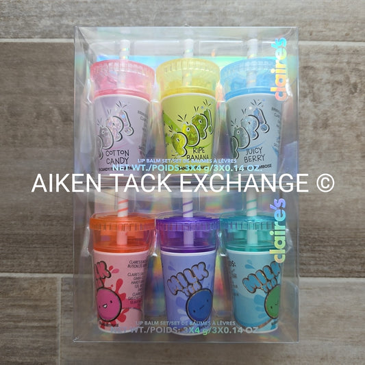 Claire's Lip Balm Sets (2) - 3 Count Per Each Set (6 Total)