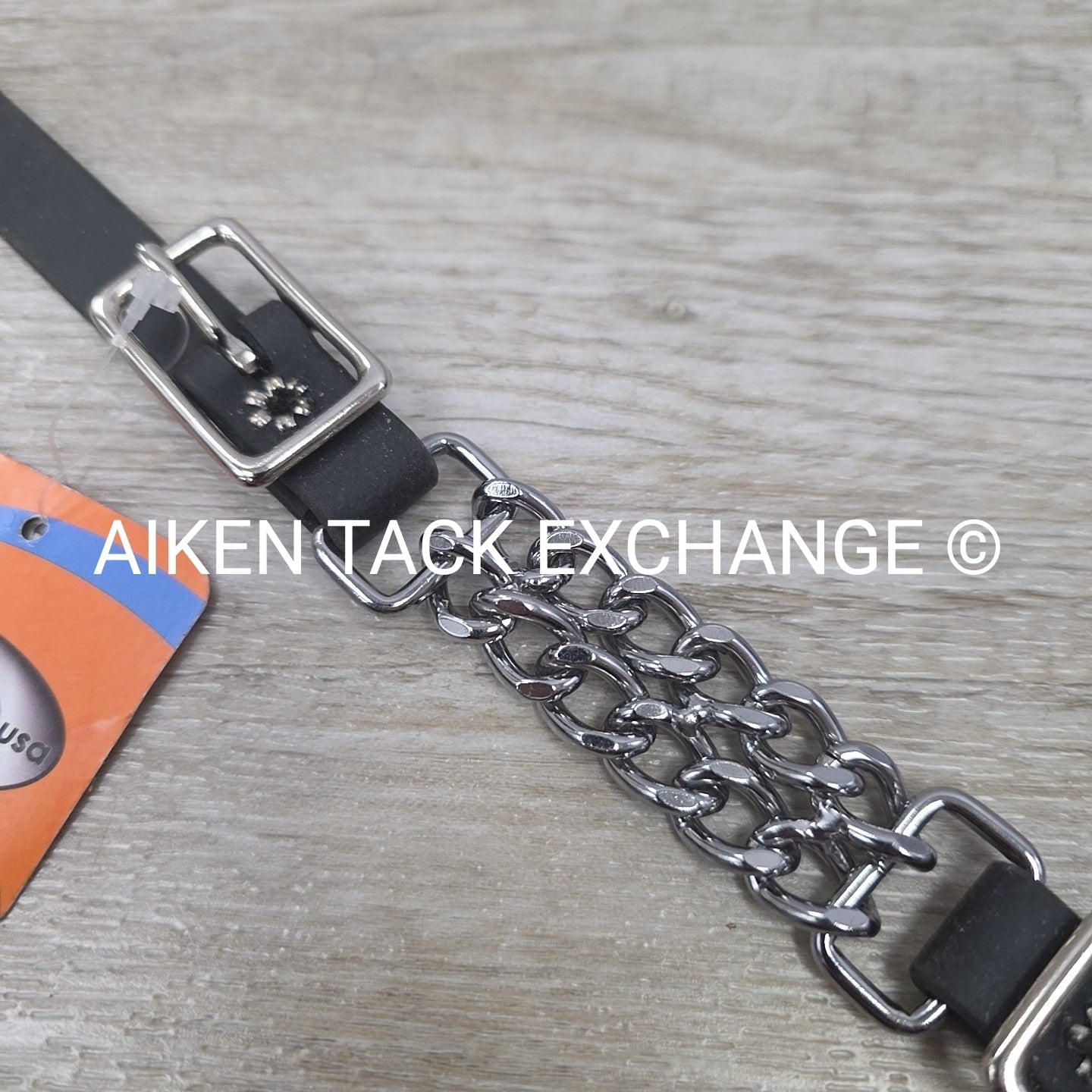 Berlin Custom Leather Double Chain Biothane Beta Curb Chain, Black