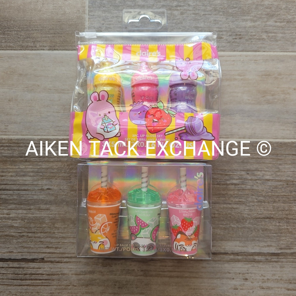 Claire's Lip Balm Sets (2) - 3 Count Per Each Set (6 Total