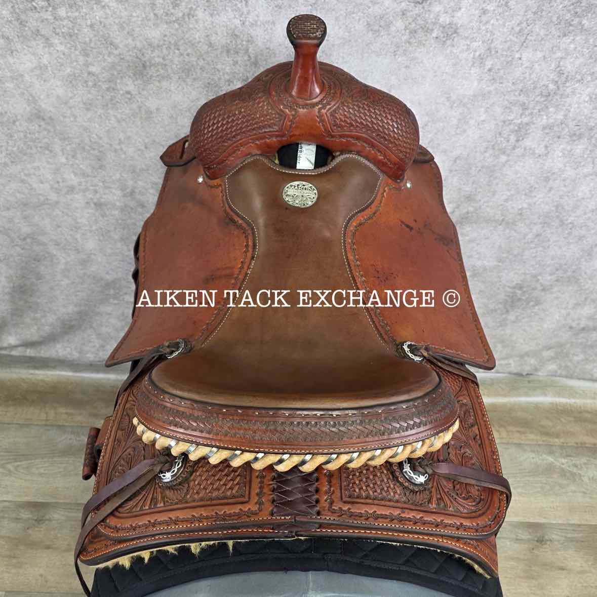 Martin Saddlery Western Saddle, 17.5" Seat, Wide Tree - Full QH Bars