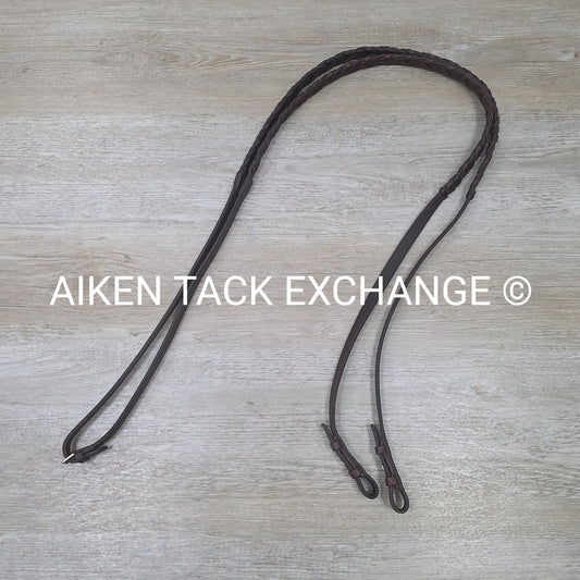 Stubben Plain Laced Reins, Brown, 60"