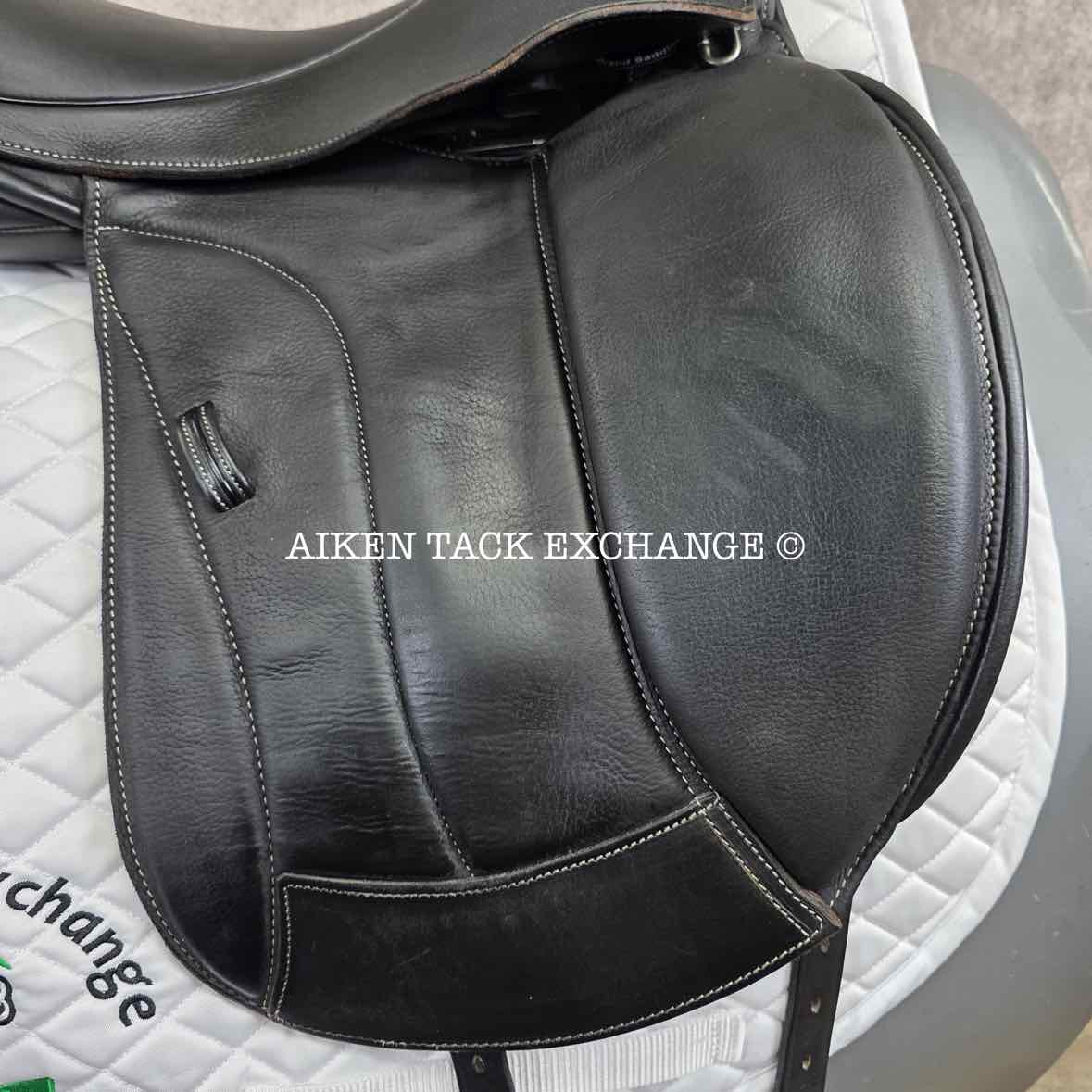 2018 Custom Saddlery Revolution Monoflap Dressage Saddle, 17" Seat, Adjustable Tree, Wool Flocked Panels