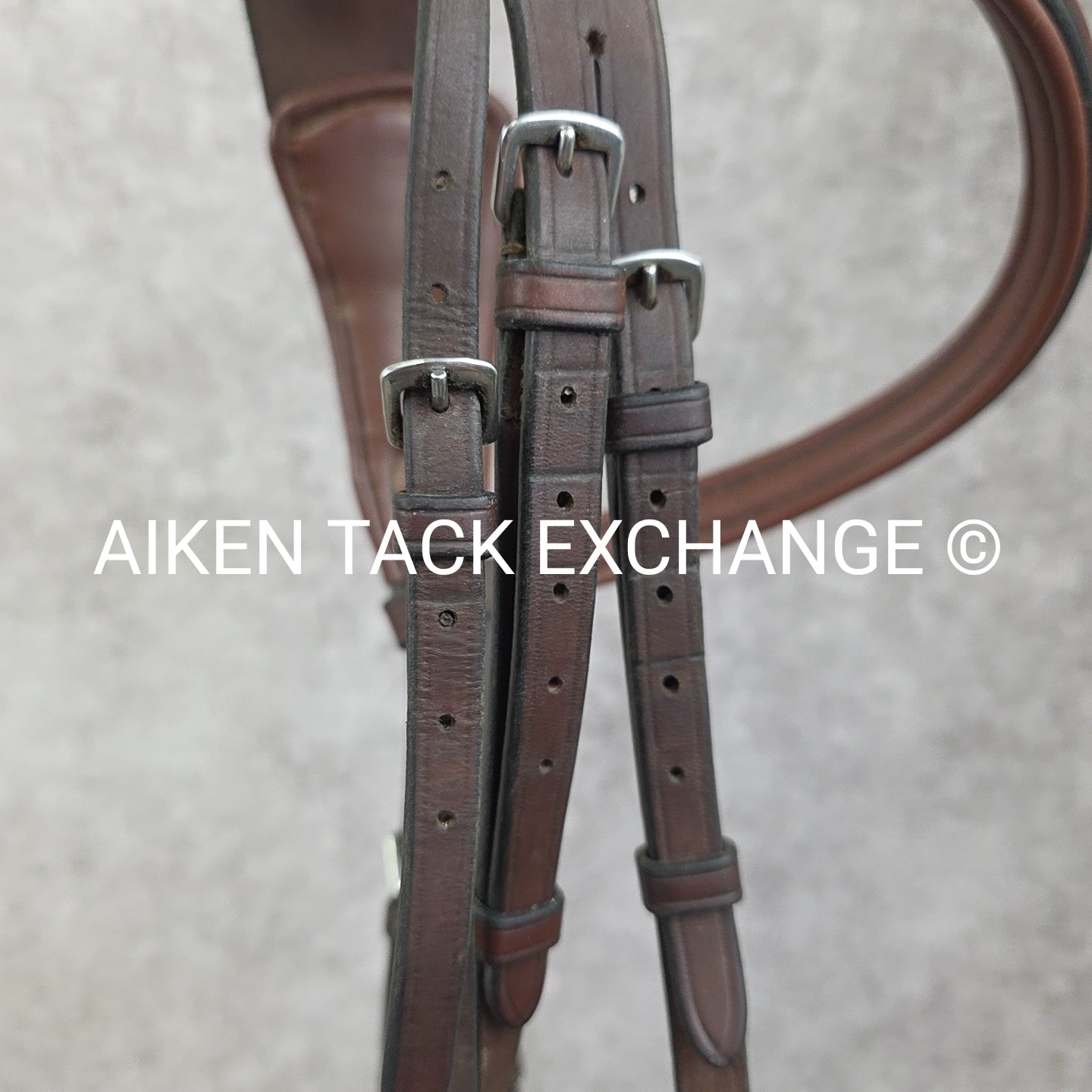 Arion Fancy Stitched Flash Noseband Monocrown Bridle, No Reins, Brown, Size Full