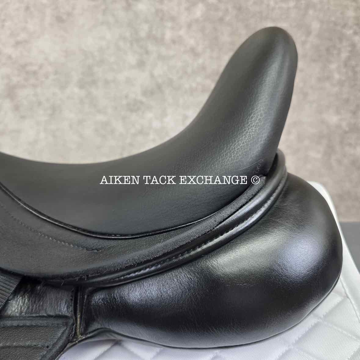 2018 Custom Saddlery Wolfgang Matrix Monoflap Dressage Saddle, 18" Seat, Adjustable Tree, Wool Flocked Panels