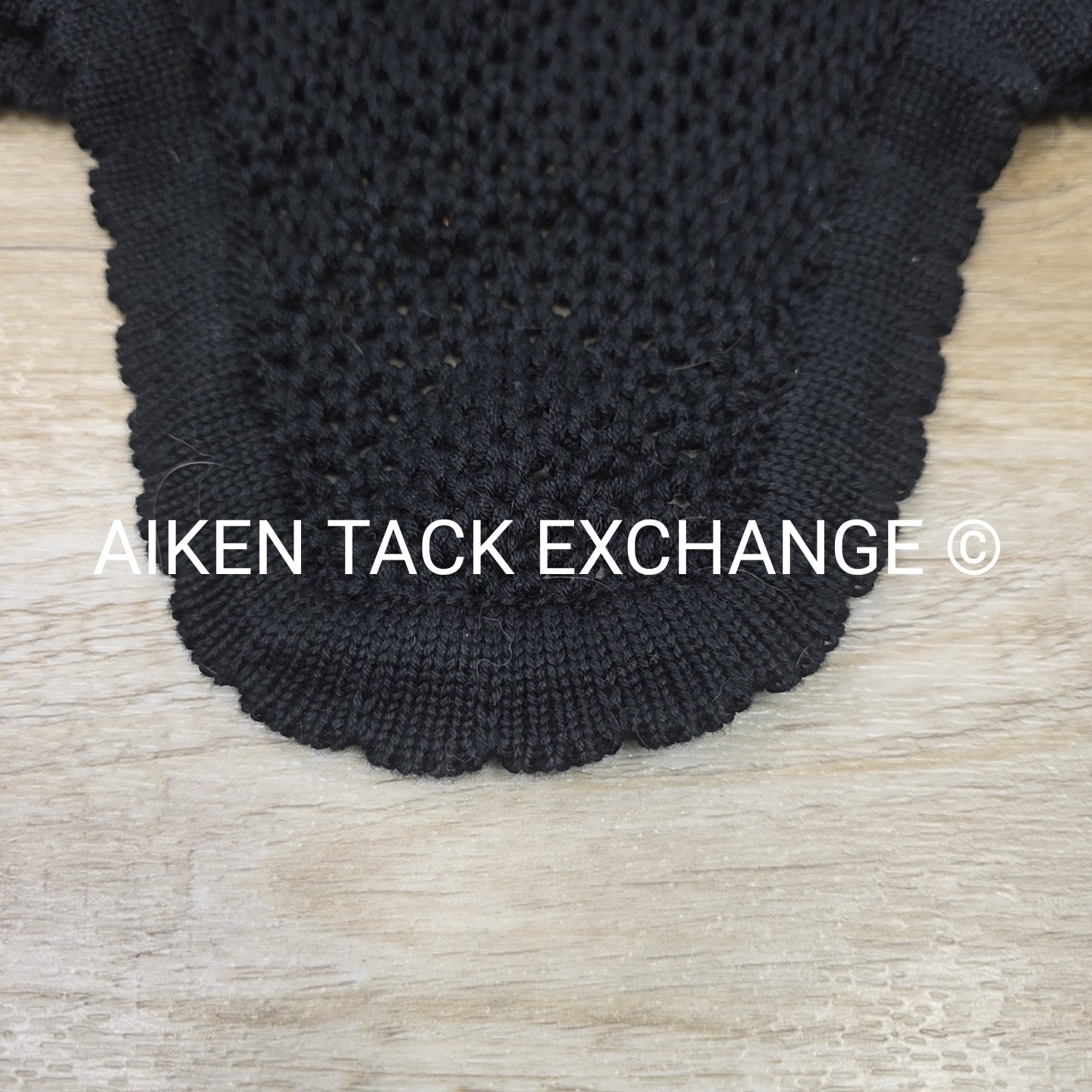 Equiline Soundless Ear Bonnet, Black, Size Full