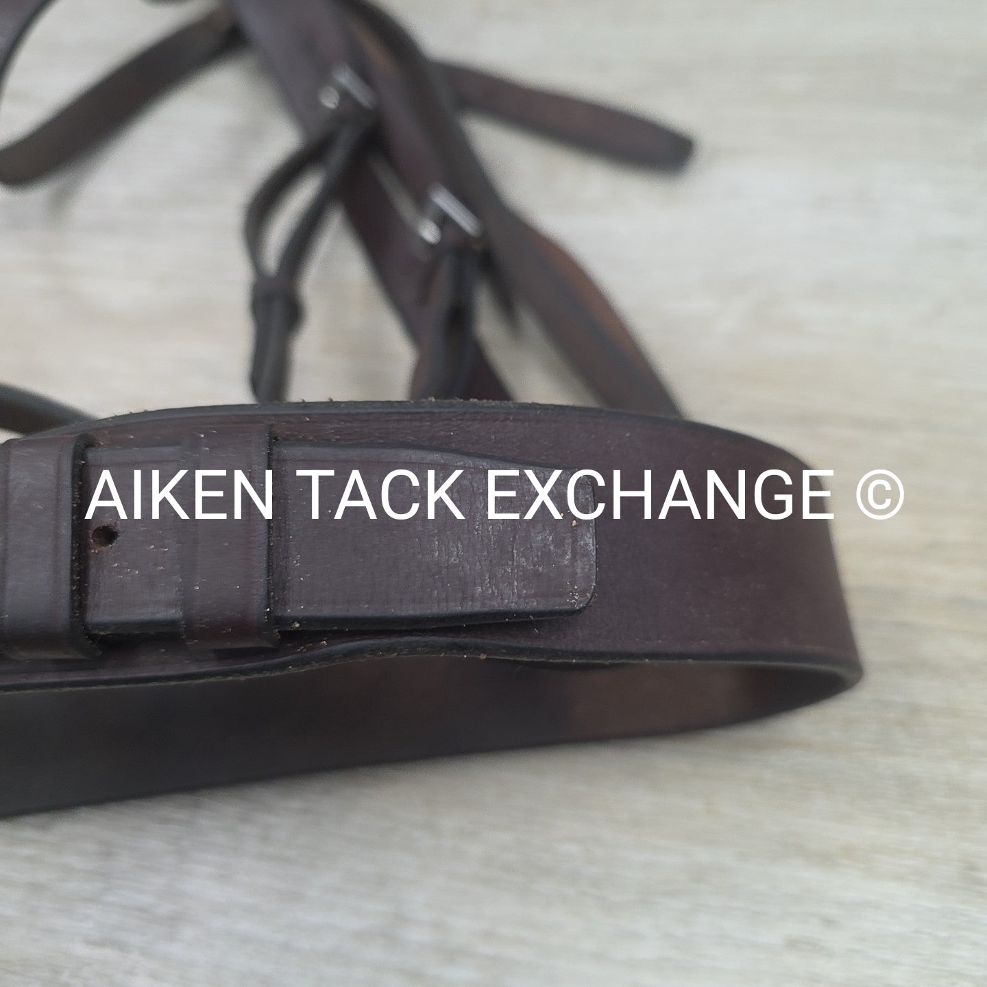 Horse Country Flat Hunt Bridle, Missing Cheek Pieces, No Reins, Brown, Size Full