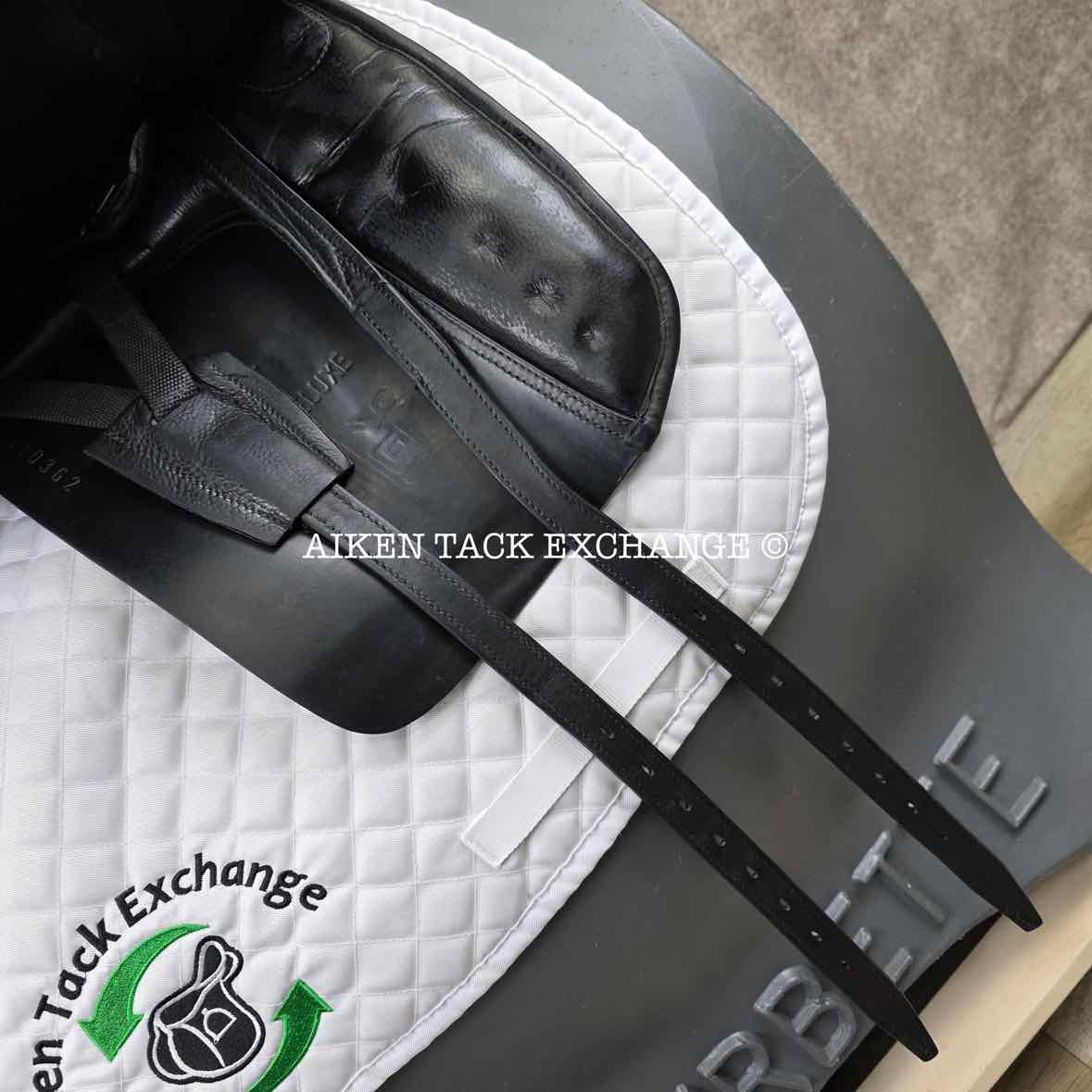 Zaldi Luso Deluxe Portuguese Dressage Saddle, 17" Seat, M/MW Tree, Wool Flocked Panels, Comes with Matching Tack & Accessories