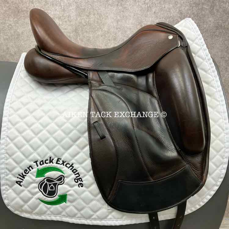 2018 Custom Saddlery Icon Star Monoflap Dressage Saddle, 17.5" Seat, Adjustable Tree, Wool Flocked Panels