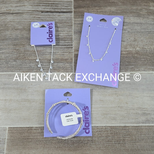 Claire's Jewelry Bundle - 2 Bracelets, 1 Necklace