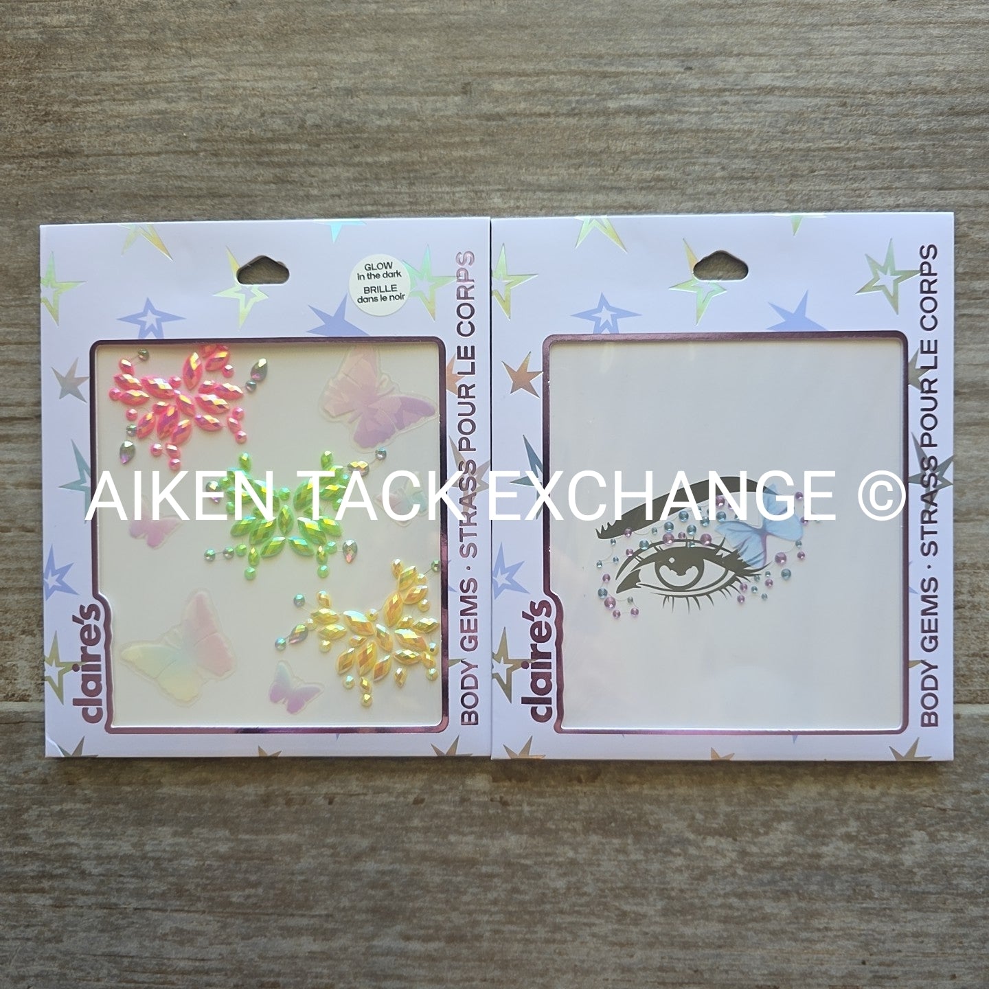 Claire's Body & Eye Gem Sets - 1 Eye Set, 1 Gem Set of 3