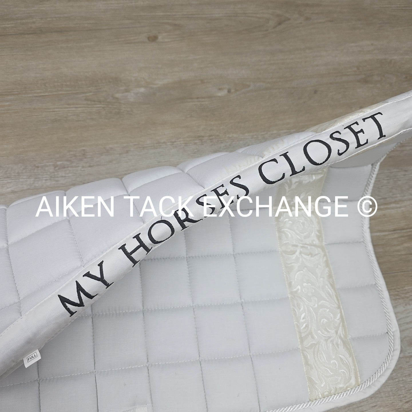 My Horses Closet Square Dressage Saddle Pad & Ear Bonnet, Size Full