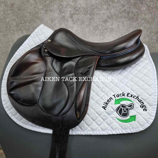 **On Trial** 2014 Devoucoux Chiberta O Monoflap Jump Saddle, 17.5" Seat, 2A Flap, Medium Wide Tree, D3D Panels, Full Buffalo Leather