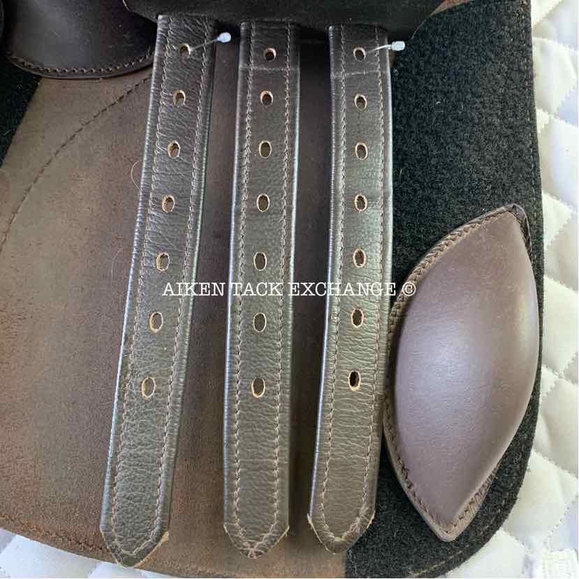 Pegasus Unicorn French Style Jump Saddle, 17.5" Seat, Auto-Adjusting Flex Tree, Comes with Pegasus Saddle Fitter Sheepskin Half Pad