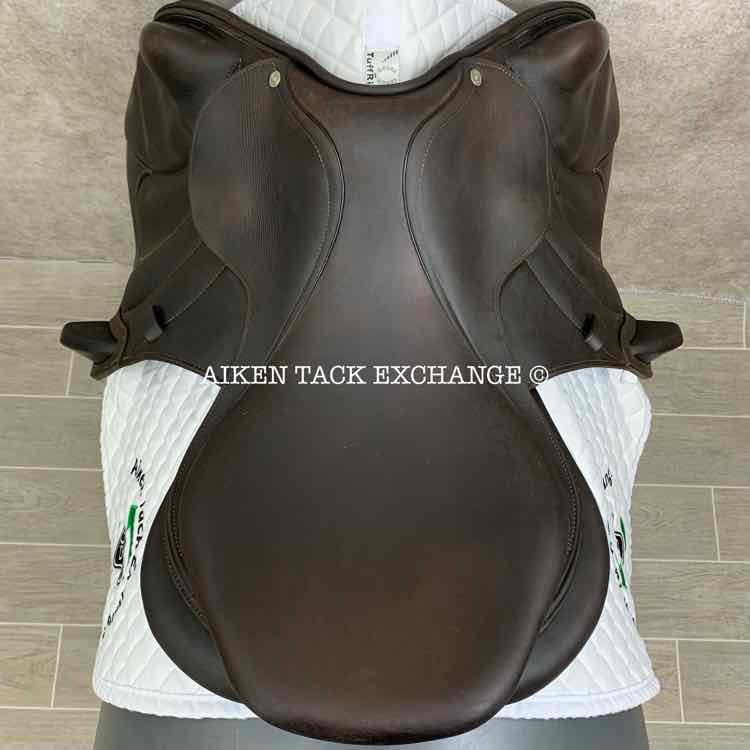 **SOLD** 2008 Antares Comfort Monoflap Jump Saddle, 18" Seat, 3AA Flap, Medium Wide Tree, Foam Panels, Buffalo Leather