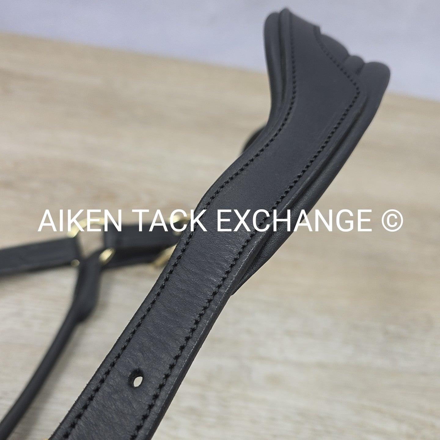 Shires Velociti Lusso Soria Control Leather Halter, Black, Size Full