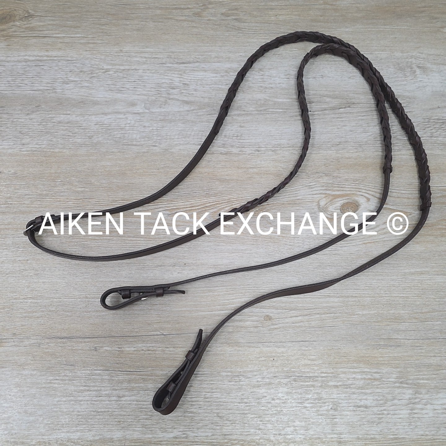 Harmohn Kraft Plain Raised Bridle with Laced Reins, Missing Flash Strap, Brown,