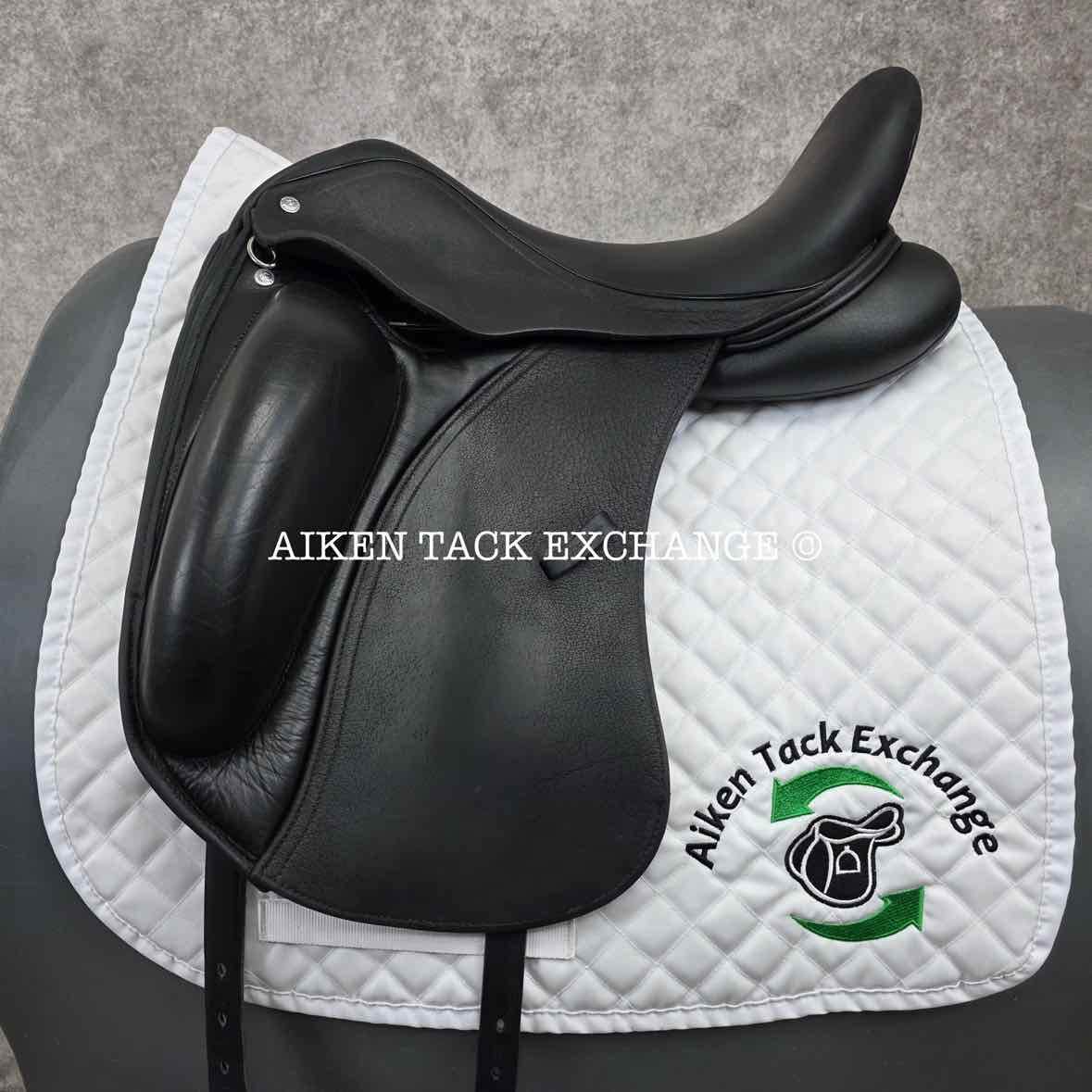 2020 Custom Saddlery Wolfgang Gemini R Monoflap Dressage Saddle, 17.5" Seat, Adjustable Tree, Wool Flocked Panels