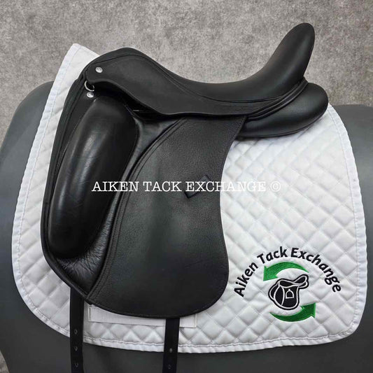 2020 Custom Saddlery Wolfgang Gemini R Monoflap Dressage Saddle, 17.5" Seat, Adjustable Tree, Wool Flocked Panels