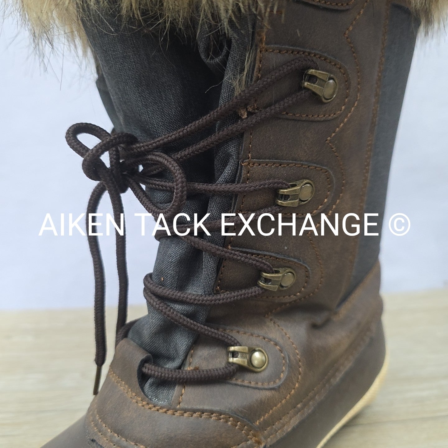 OEQ Canvas Fur Top Winter Boots, Women's 42 (11)