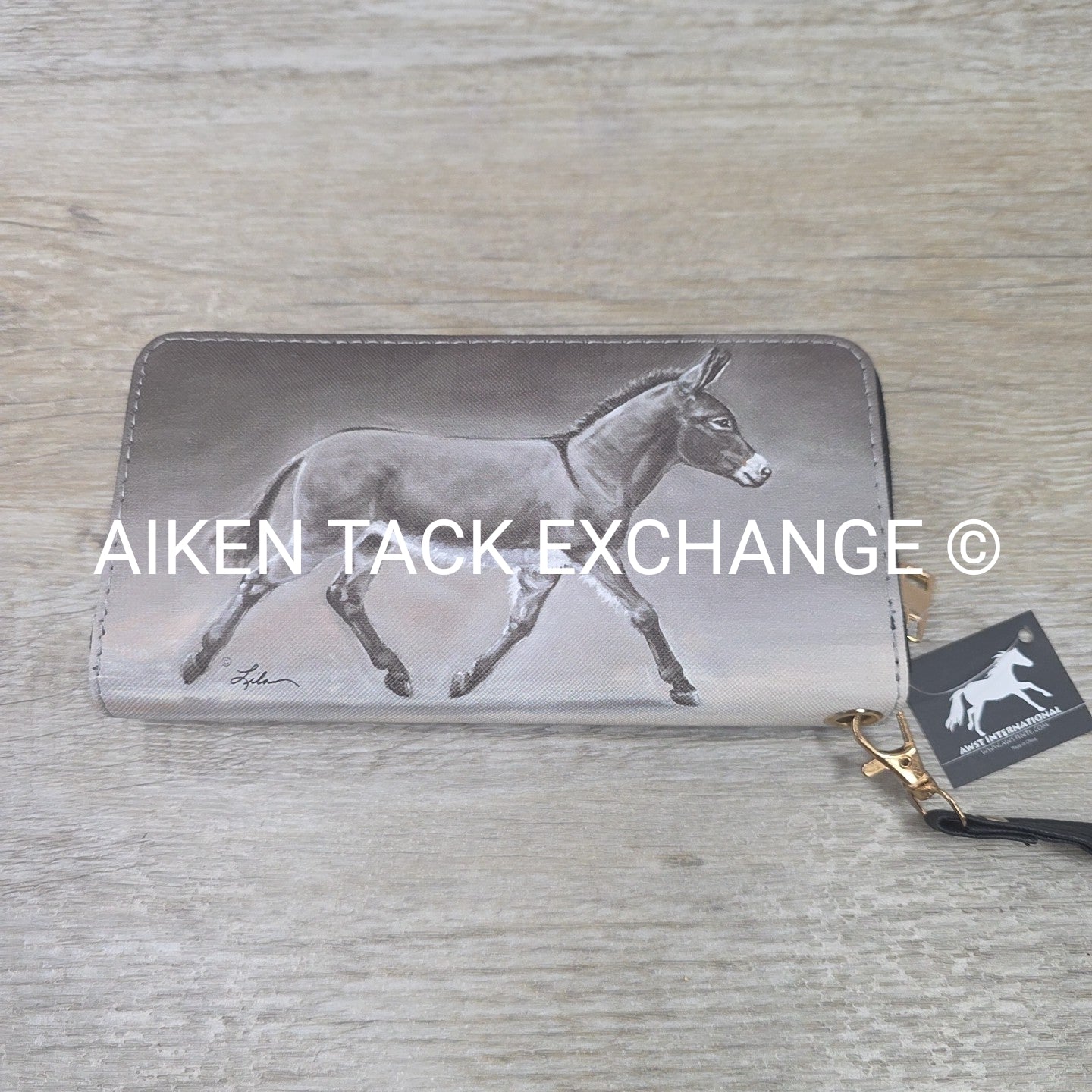AWST Int'l Lila Donkey on the Move Wallet with Wristlet