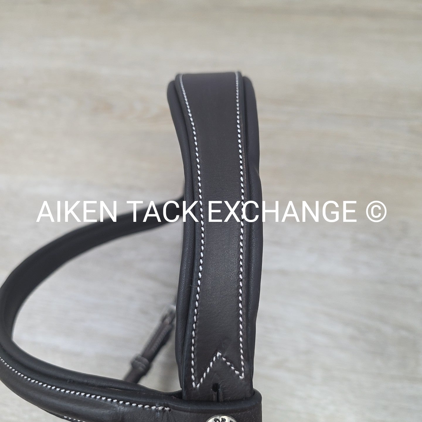 HDR Pro Mono Crown Flash Bridle with Rubber Reins, Havana, Size Cob