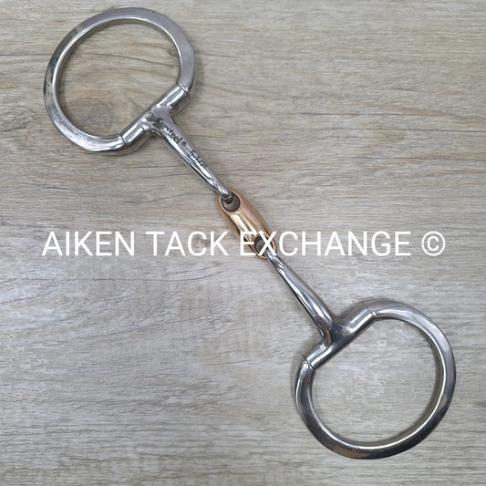 Korsteel Double Joint Copper Oval Link Eggbutt Bit 5.5"