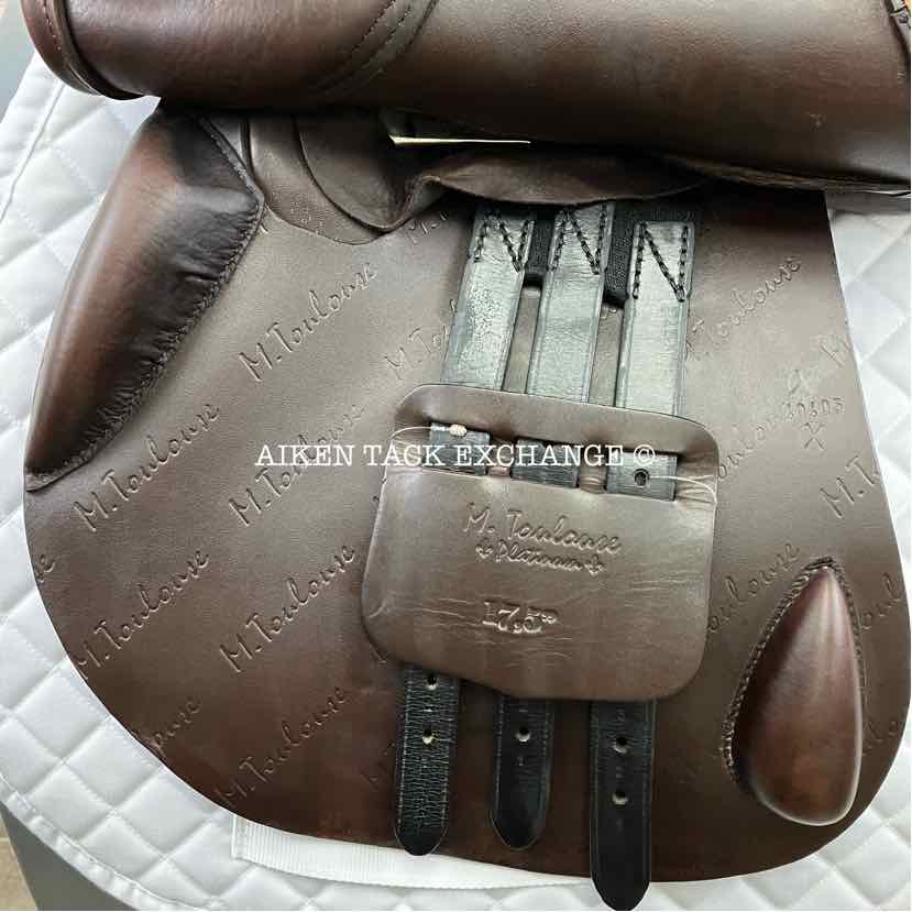 2014 Marcel Toulouse Annice Platinum Genesis Close Contact Jump Saddle, 17.5" Seat, Adjustable Tree, Wool Flocked Panels