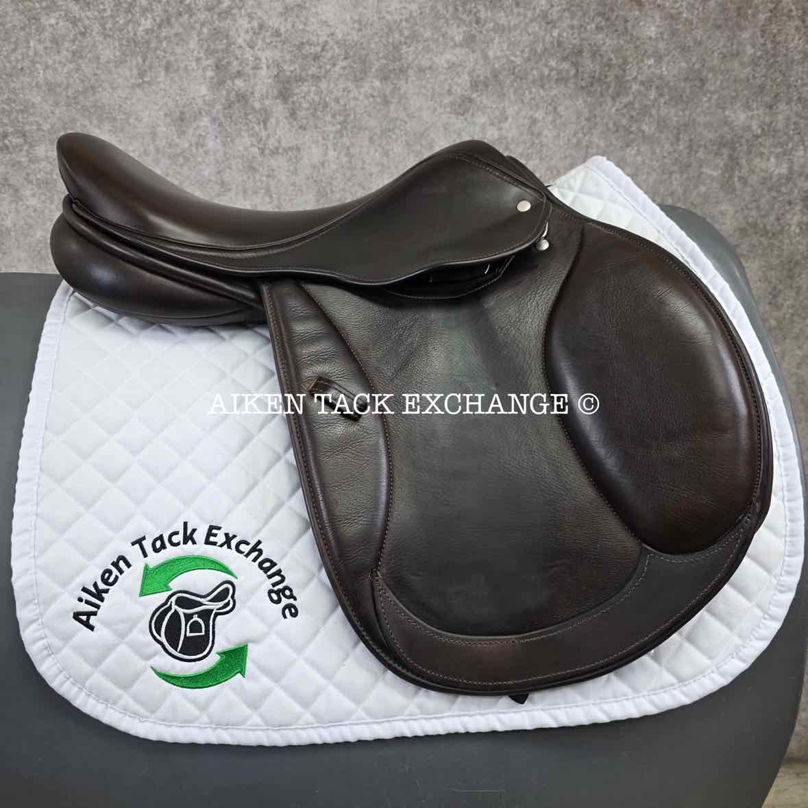 George Gullikson by Ryder Close Contact Jump Saddle, 17.5" Seat, Medium Tree, Wool Flocked Panels