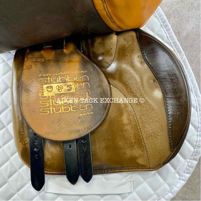 **SOLD** Stubben Siegfried Extra All Purpose Jump Saddle, 19" Seat, 31 cm Tree - Medium Wide/Wide, Wool Flocked Panels